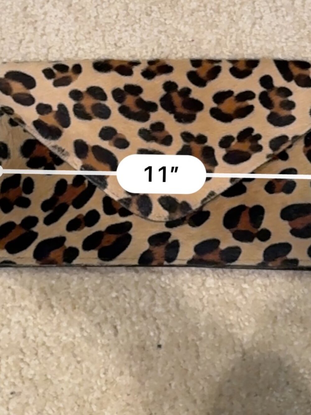 Previously Loved STREETS AHEAD Leopard Calf Hair/Leopard Envelope Clutch Purse - Picture 7 of 7